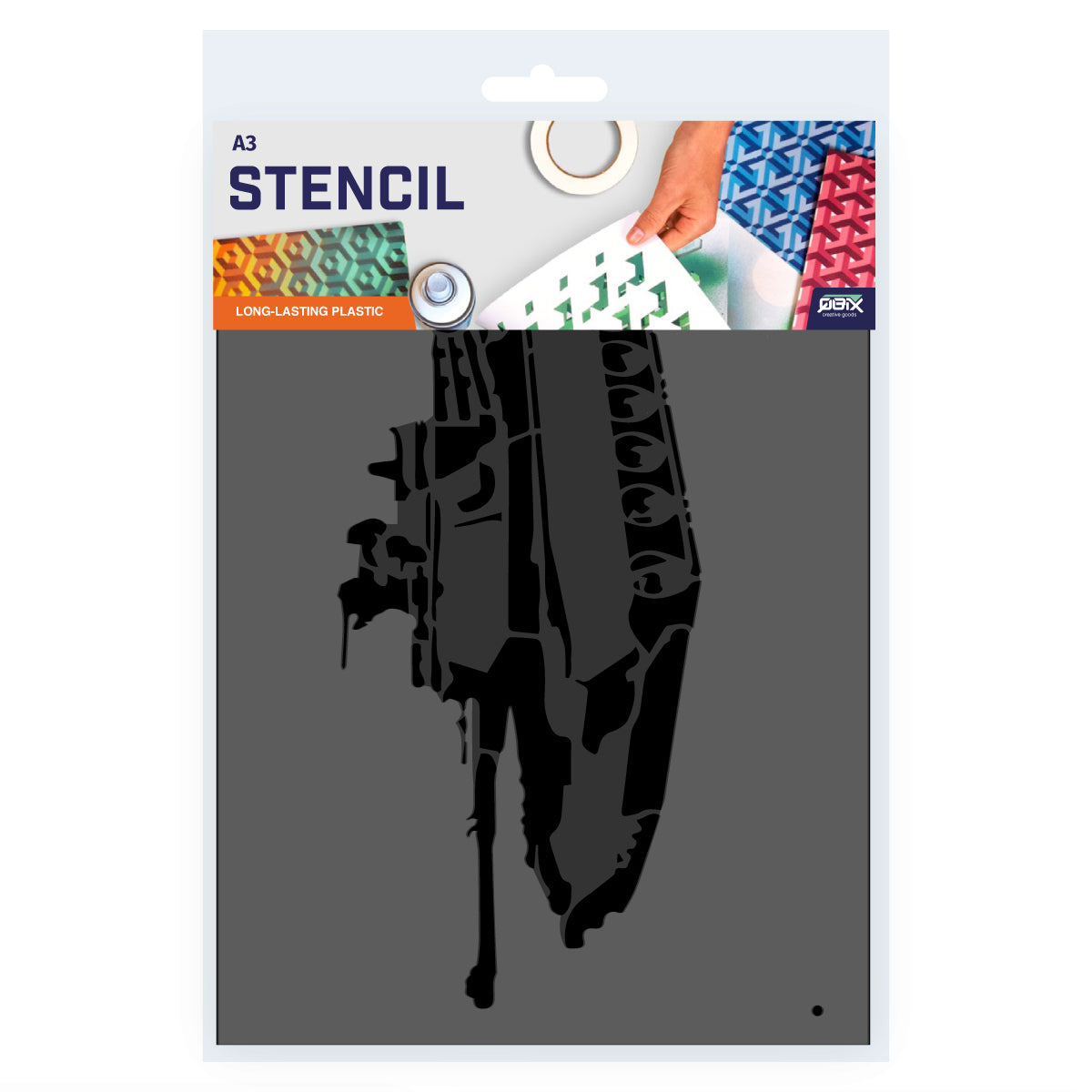 War Tank Stencil - 2 Layer A3 Size Template