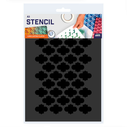 Packaged Morrocan Tile Stencil A3 Size 4