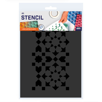 Packaged Morrocan Tile Stencil A3 Size 5
