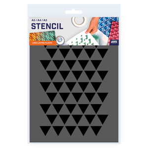 Packaged Triangle Pattern Stencil 3 Sizes