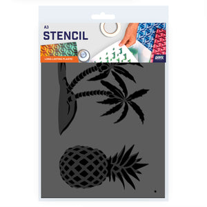 pineapple stencil pattern Palmtree