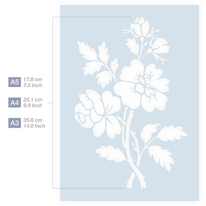Flower Stencil - Wild Flowers Stencil - A3 size