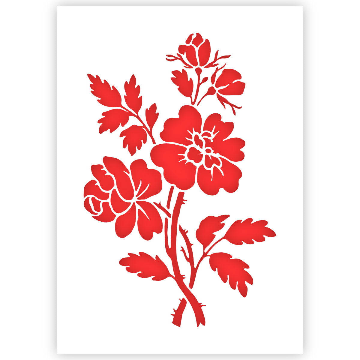 Flower Stencil - Wild Flowers Stencil - A3 size