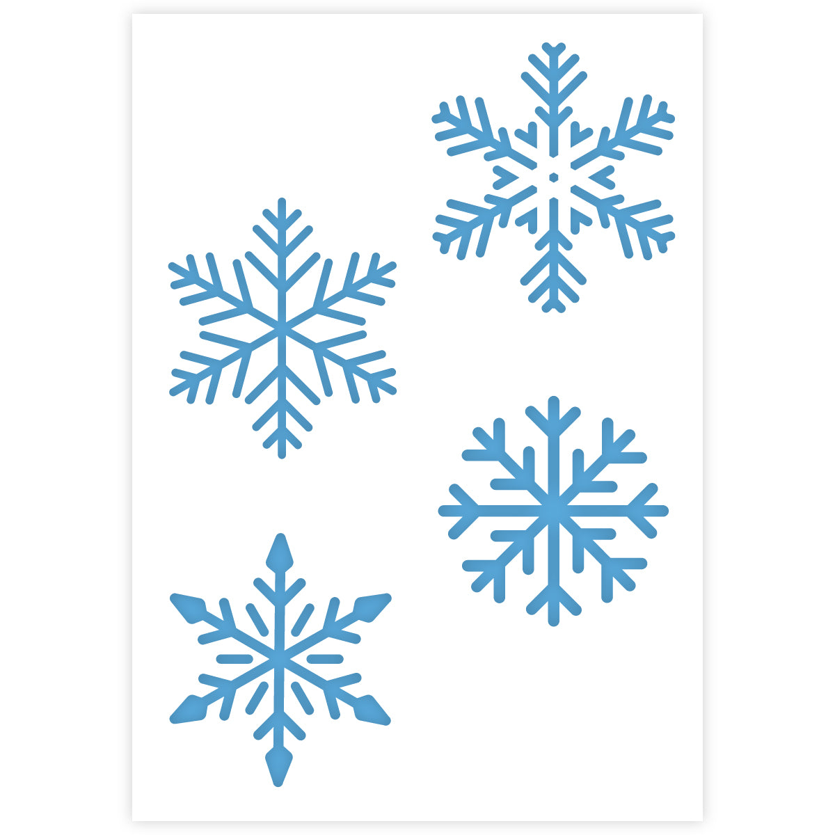 snow crystals stencil