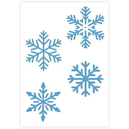 snow crystals stencil