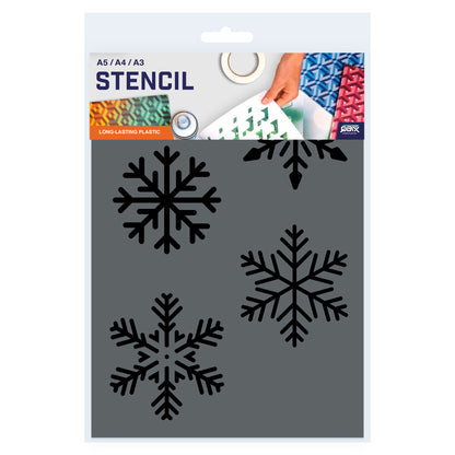 snow crystals stencil artwork