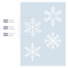 Load image into Gallery viewer, snow crystals stencil art