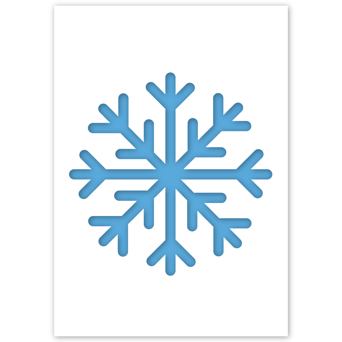 snow crystal stencil template