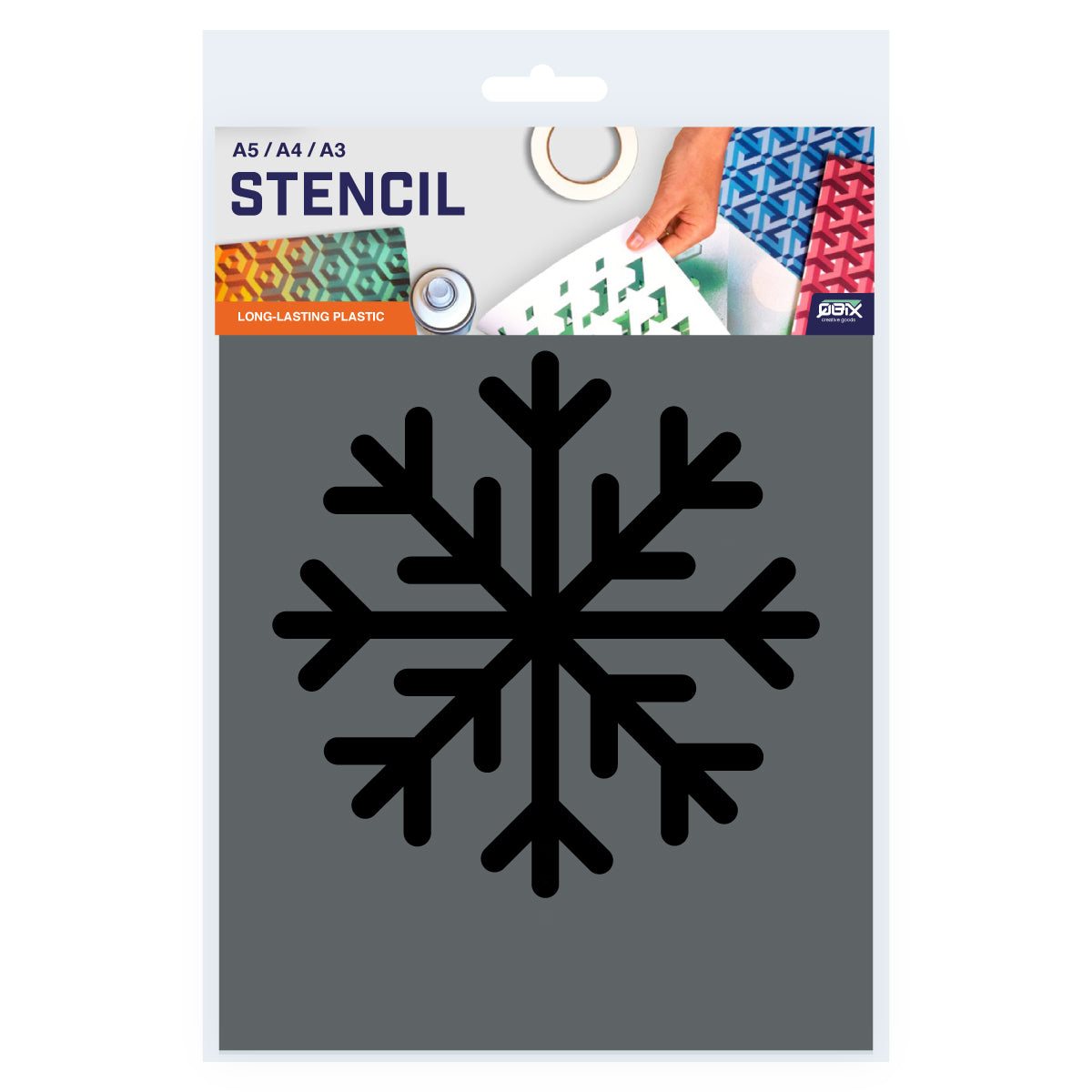 snow crystal stencil a wall