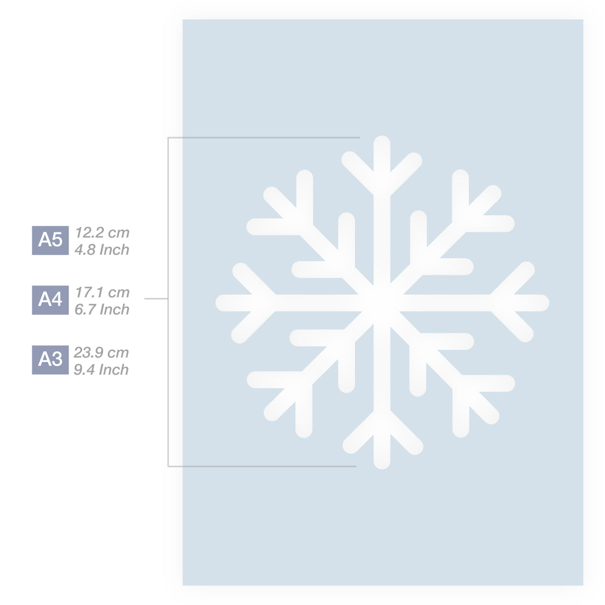 snow crystal stencil for painting