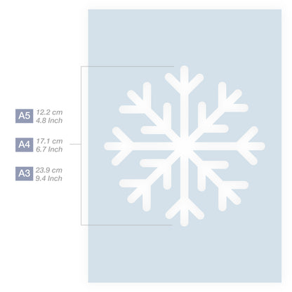 snow crystal stencil for painting