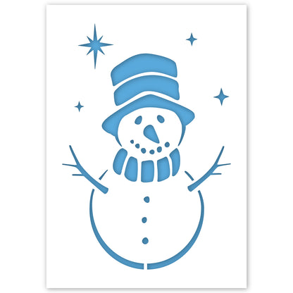 snowman stencil for window
