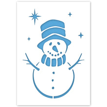Load image into Gallery viewer, snowman stencil for window