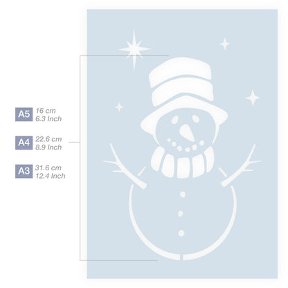 how to make a snowman stencil