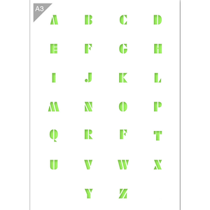 Letter Stencil Alphabet A3 Size