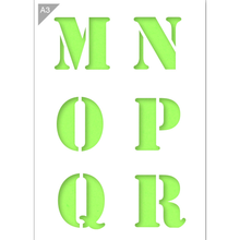 Load image into Gallery viewer, Letter Stencil M N O P Q R A3 Size
