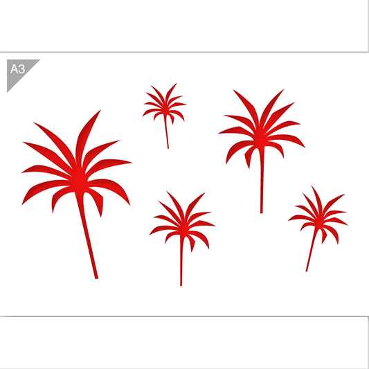 Palm Tree Stencil - A3 Size Stencil