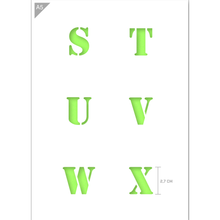 Load image into Gallery viewer, Letter Stencil S T U.V W X A5 Size