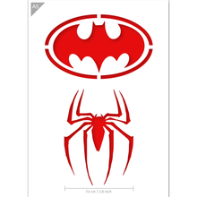 Load image into Gallery viewer, Superhero Stencil - Batman, Spiderman - A5 Size Stencil