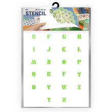 Load image into Gallery viewer, Packaged Letter Stencil Alphabet A3 Size