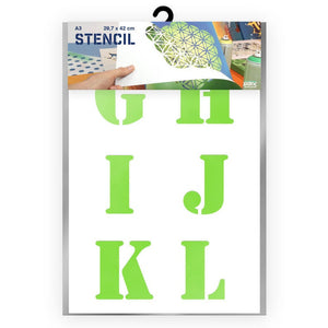 Packaged Letter Stencil G H I J K L A3 Size