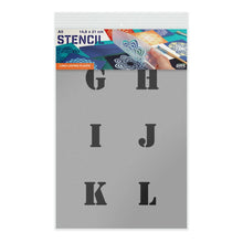 Load image into Gallery viewer, Packaged Letter Stencil G H I J K L A5 Size