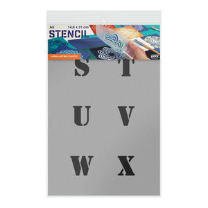 Packaged Letter Stencil S T U.V W X A5 Size