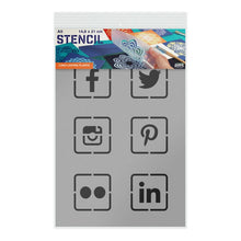 Load image into Gallery viewer, Packaged Social Media Stencil A5 A3 Size