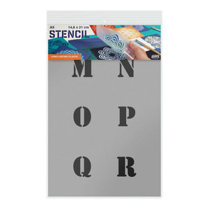 Packaged Letter Stencil M N O P Q R A5 Size