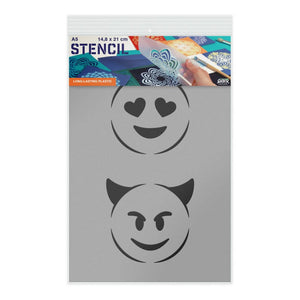 Emoji Love Devil Stencil A5 A3 Size